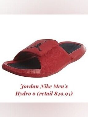 ❌Jordan Red and Black Men’s Slide Sandal